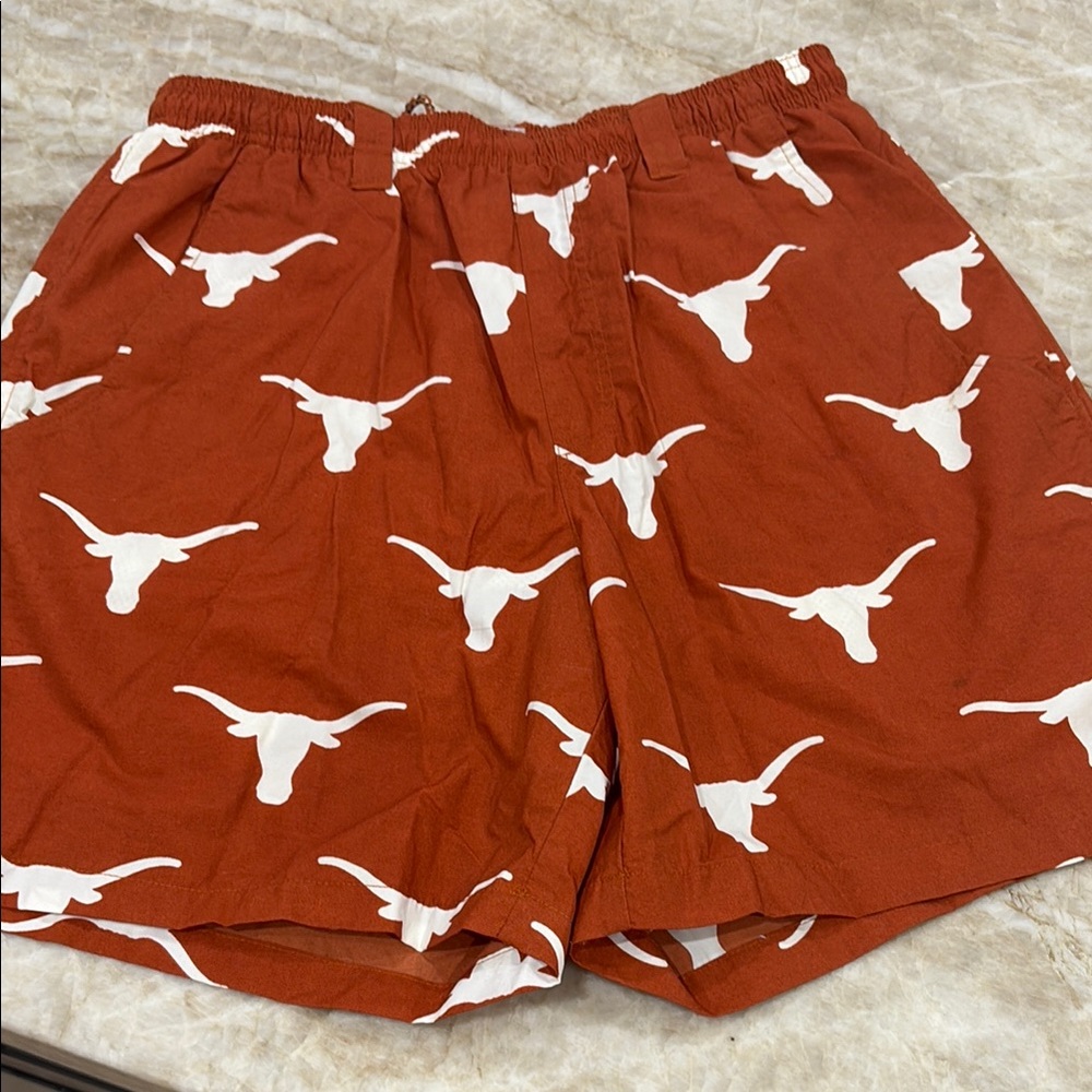 Columbia Burnt Orange Shorts with White Mesh; (Men’s) Size Small